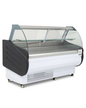 1.5m Curved Glass Serve Over Counter