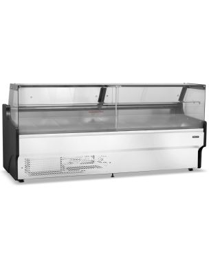 2.5m Flat Glass Serve Over Counter