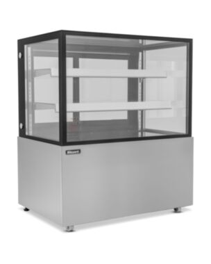 1.2m Double Tier Heated Flat Glass Display Unit