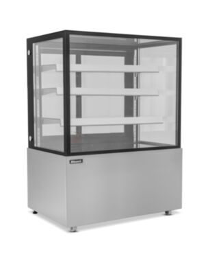 1.2m Triple Tier Heated Flat Glass Display Unit