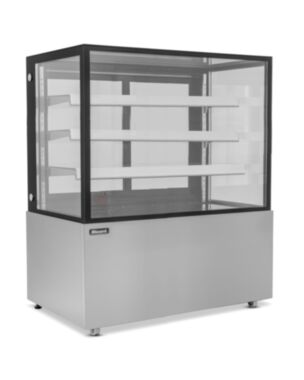 1.5m Triple Tier Heated Flat Glass Display Unit