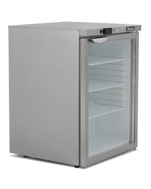 Single Hinged Glass Door Under Counter Refrigerator