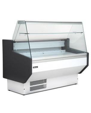 1.3m Flat Glass Serve Over Counter