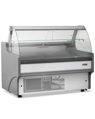 1.3m Curved Glass Serve Over Counter
