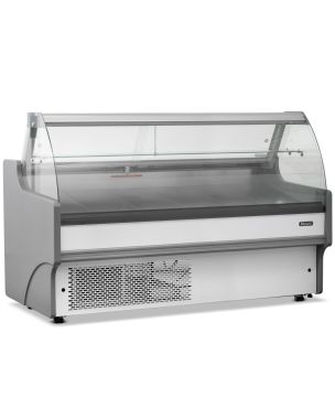 2m Curved Glass Serve Over Counter