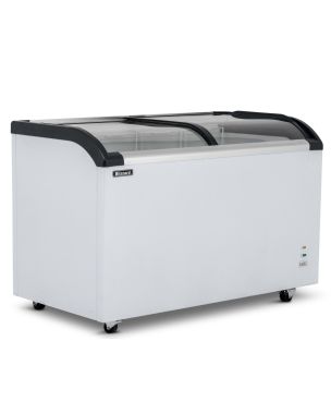 Curved Glass Lid Freezer 420L