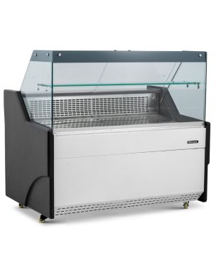 1.3m Flat Glass Serve Over Counter