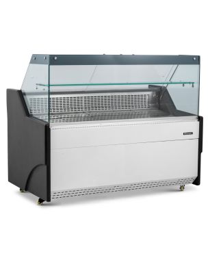 1.5m Flat Glass Serve Over Counter