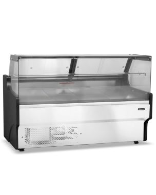 1.5m Flat Glass Serve Over Counter