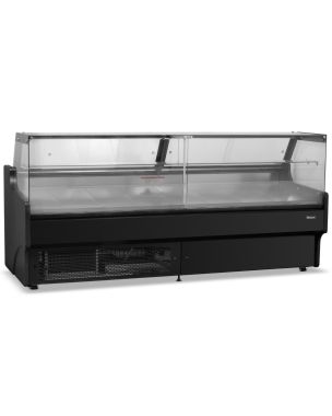 2.5m Flat Glass Serve Over Counter