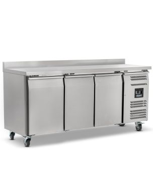 Triple Hinged Door Counter Freezer With Upstand