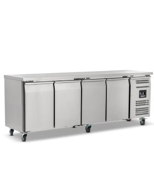 4 Door Slimline 600mm Depth Freezer Counter 449L