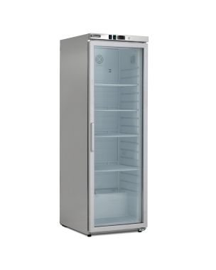 Single Glass Door Stainless Steel Refrigerator