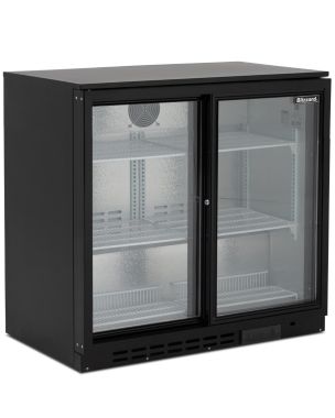 Double Sliding Door Low Height Bar Bottle Cooler