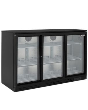 Triple Sliding Door Low Height Bar Bottle Cooler