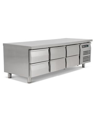6 Drawer Low Height 650mm Snack Counter 317L