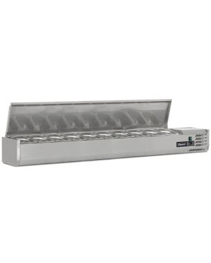 2m Hinged 1/4 Gastronorm Prep Top