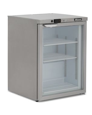 Glass Door S.S Under Counter Freezer 105L