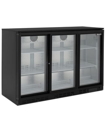 Triple Sliding Door Bar Bottle Cooler (338 Bottles