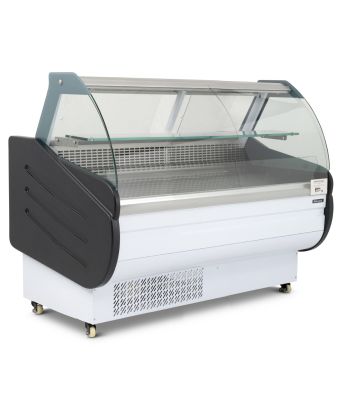 1.3m Curved Glass Serve Over Counter
