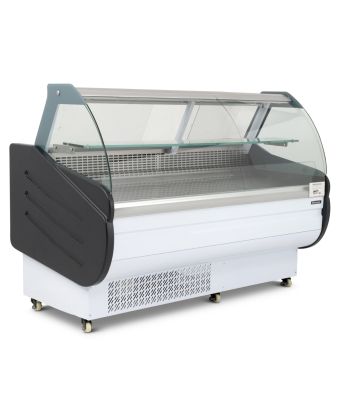 1.5m Curved Glass Serve Over Counter