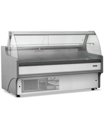 2m Curved Glass Serve Over Counter