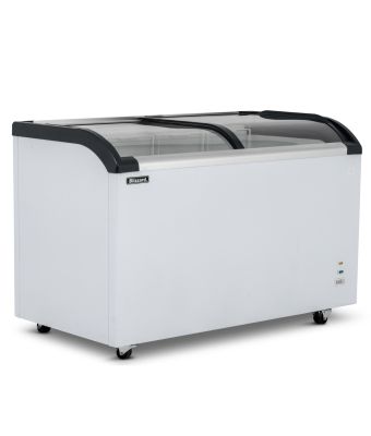 Curved Glass Lid Freezer 420L