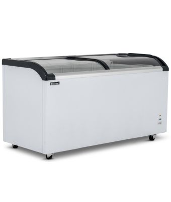 620L Curved Glass Lid Freezer