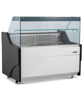 1.3m Flat Glass Serve Over Counter