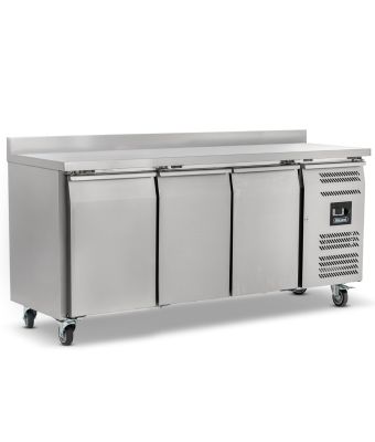 Triple Hinged Door Counter Freezer With Upstand