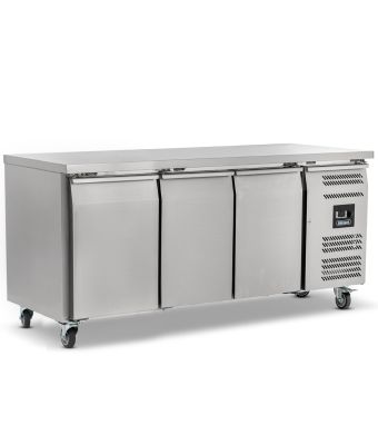 Triple Hinged Door Deep Counter Refrigerator