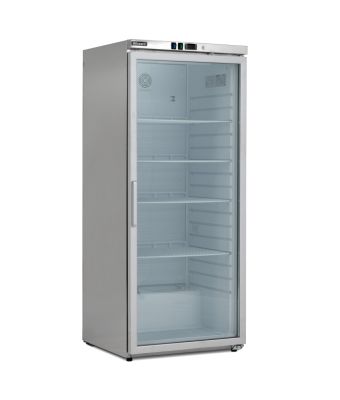 Single Glass Door Stainless Steel Refrigerator