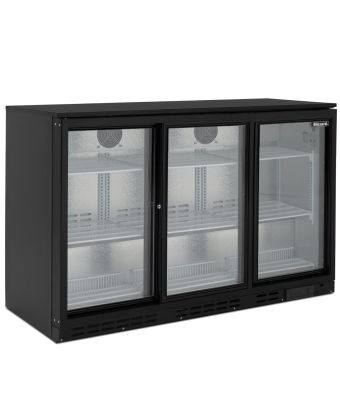 Triple Sliding Door Low Height Bar Bottle Cooler