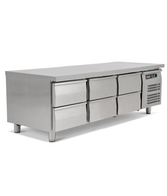 6 Drawer Low Height 650mm Snack Counter 317L