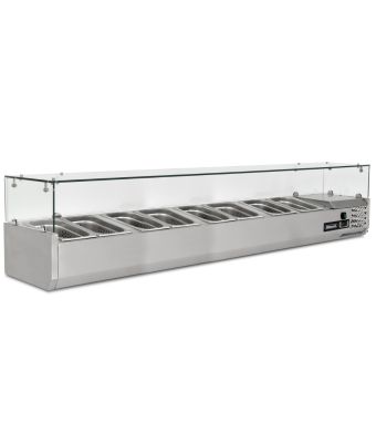 1/3 Gastronorm Prep Top with Glass Cover 2000mm(W)