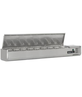 2m Hinged 1/4 Gastronorm Prep Top