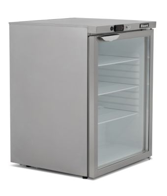 Single Hinged Glass Door Under Counter Refrigerator