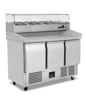 Compact Triple Door Pizza Prep Counter