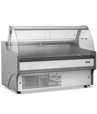 1.5m Curved Glass Serve Over Counter