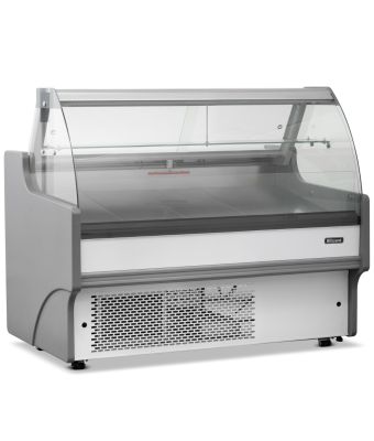 1.3m Curved Glass Serve Over Counter