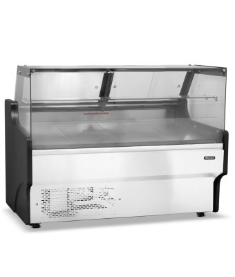 1.3m Flat Glass Serve Over Counter