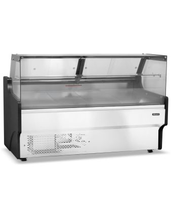 1.5m Flat Glass Serve Over Counter