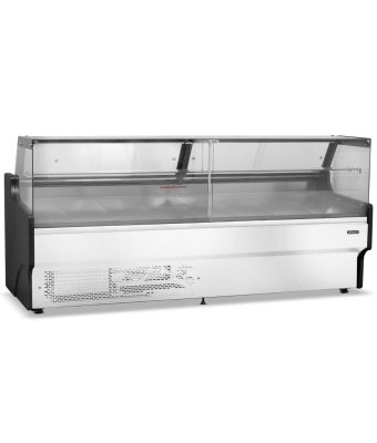 2.5m Flat Glass Serve Over Counter