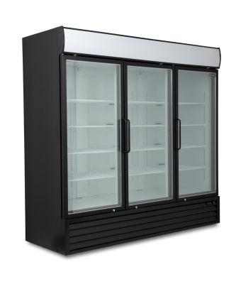 Triple Hinged Glass Door Freezer Display Merchandiser