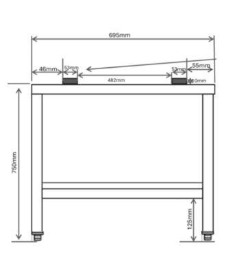 Compact Combi Stand With Undershelf