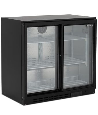 Low Height Double Sliding Glass Door Bottle Cooler