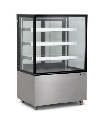 1.5m Triple Tier Heated Flat Glass Display Unit