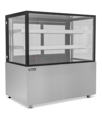 1.5m Double Tier Heated Flat Glass Display Unit