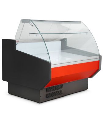 1m Curved Glass Serve Over Counter